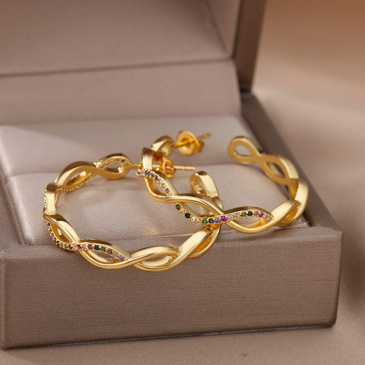 Julenyssa | Orecchini Wave in Oro 18K
