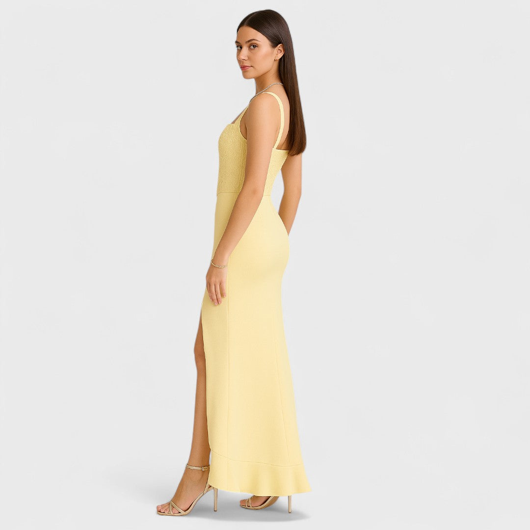 Bella - Abiti Corsetto In Raso Con Volant