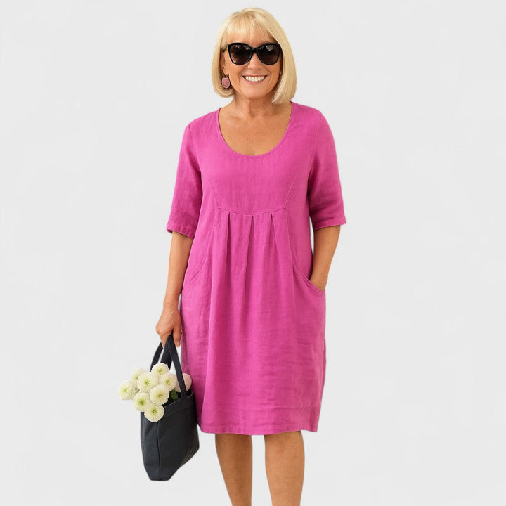 Marley - Abito tascabile in lino per tutti i giorni