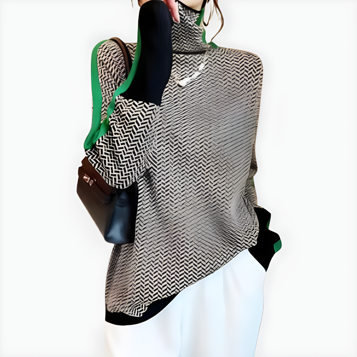 Clarabella - Maglione a Collo Alto Mélange