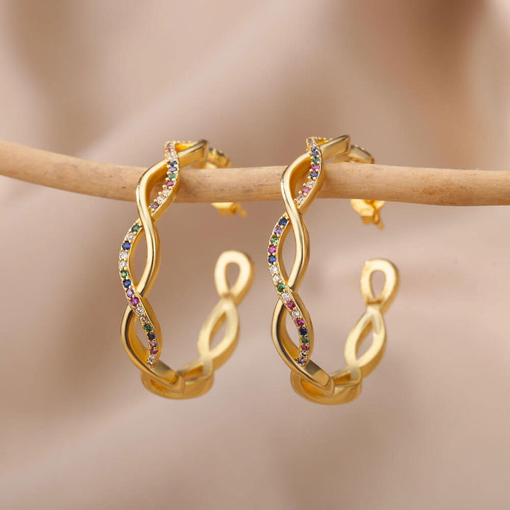 Julenyssa | Orecchini Wave in Oro 18K