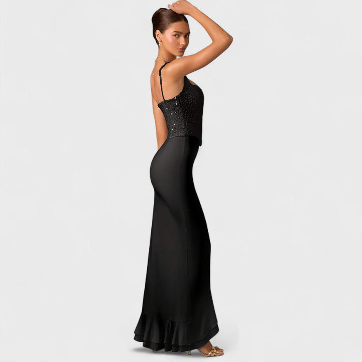 Bella - Abiti Corsetto In Raso Con Volant