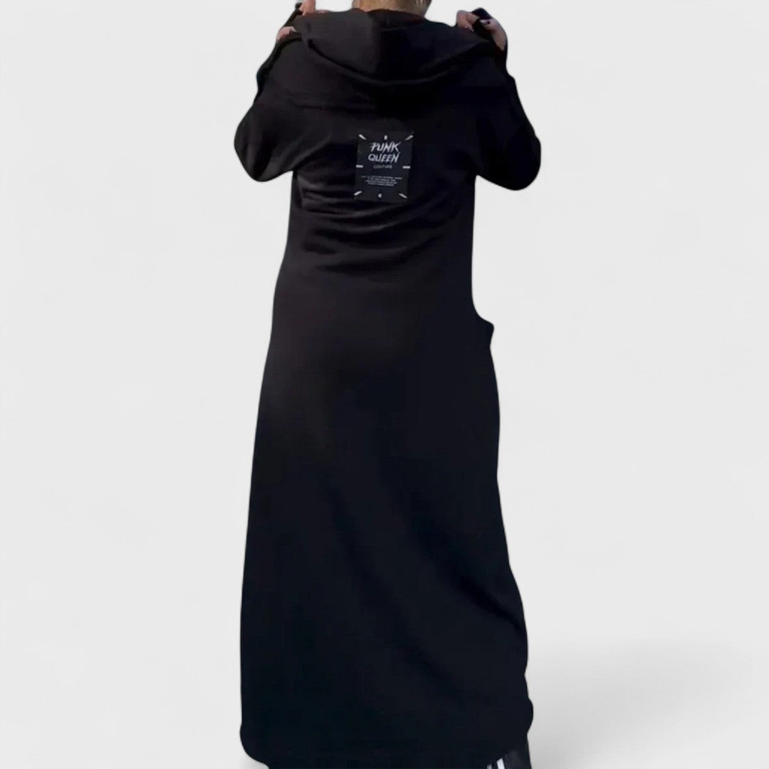 Mana - Felpa con cappuccio e zip lunga in tessuto leggero e traspirante