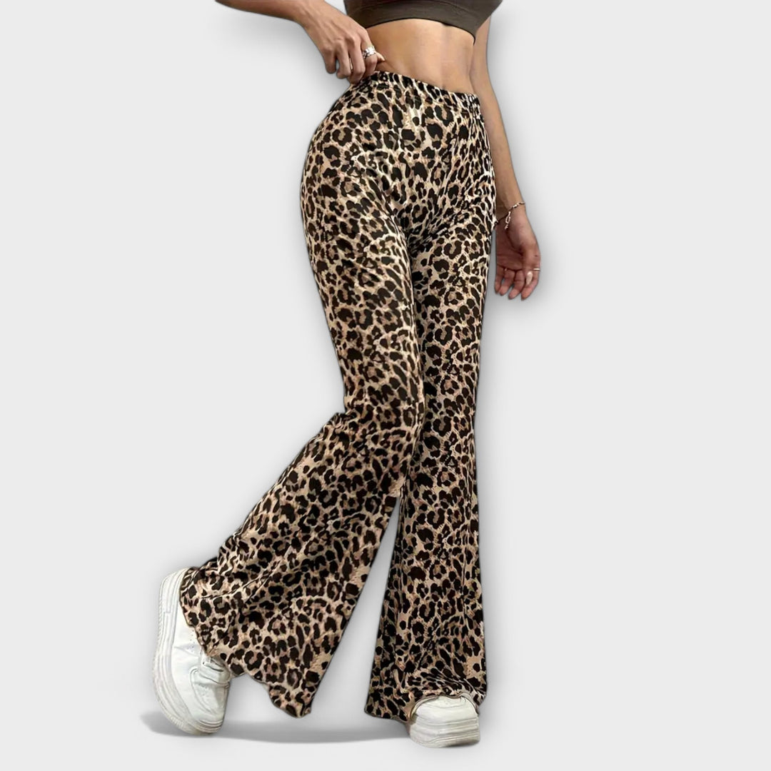 Pantaloni Bootcut Leopard