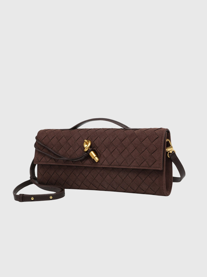 Cherry | Clutch in Suede Intrecciato di Lusso
