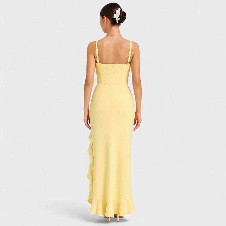 Bella - Abiti Corsetto In Raso Con Volant