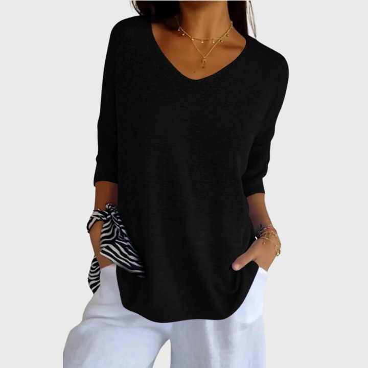 Paola | Blusa elegante con scollo a V