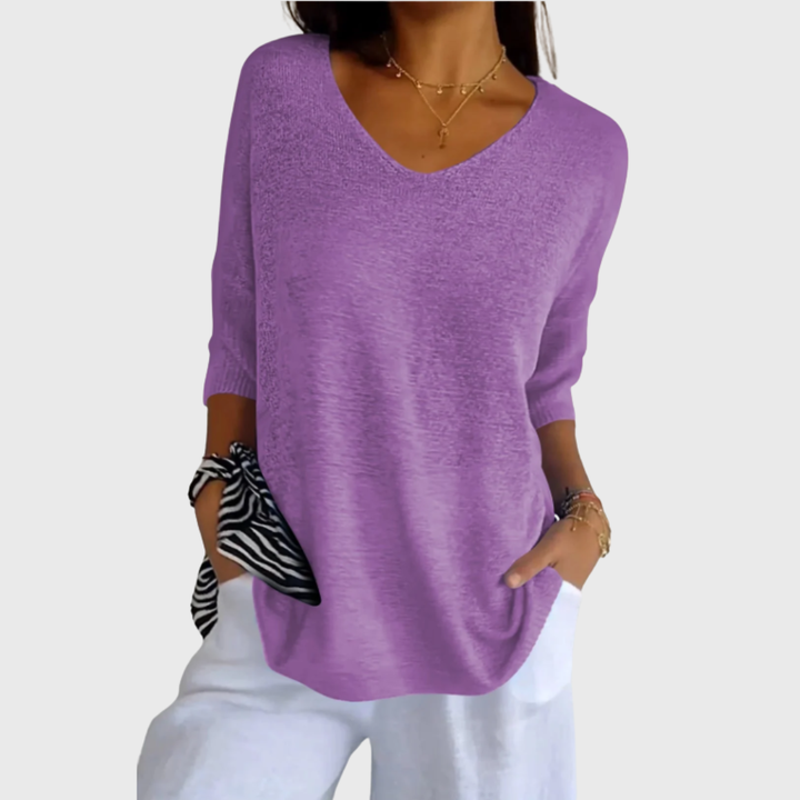 Paola | Blusa elegante con scollo a V