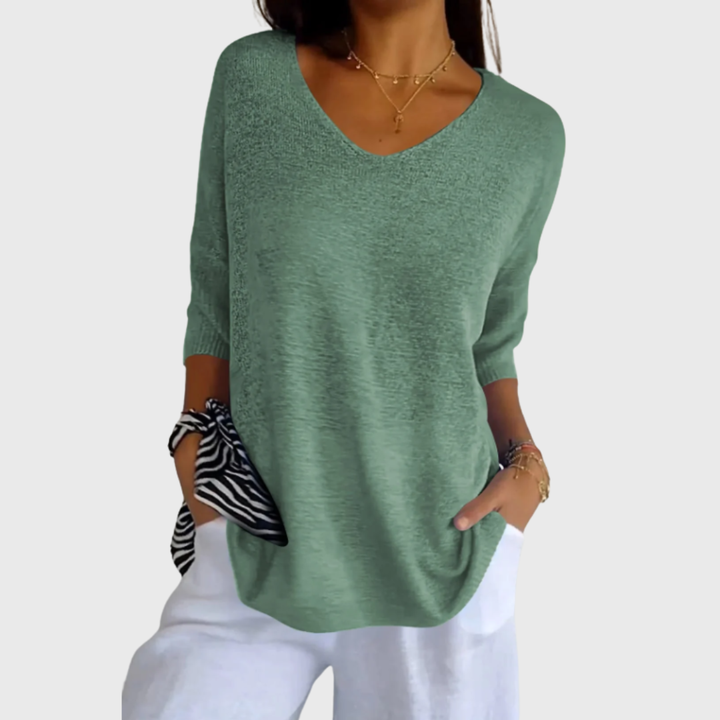 Paola | Blusa elegante con scollo a V