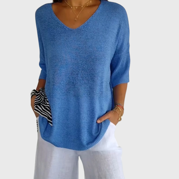 Paola | Blusa elegante con scollo a V