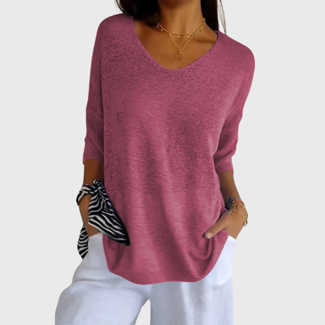 Paola | Blusa elegante con scollo a V