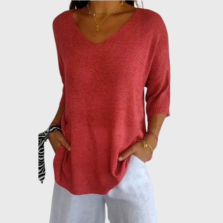 Paola | Blusa elegante con scollo a V