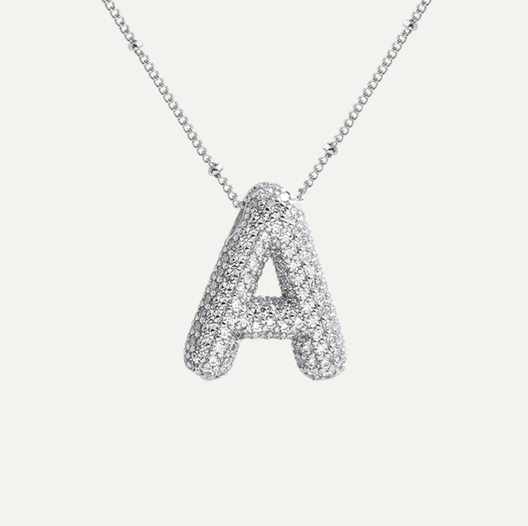 Savannah | Collana con Lettera a Bolla in Diamante