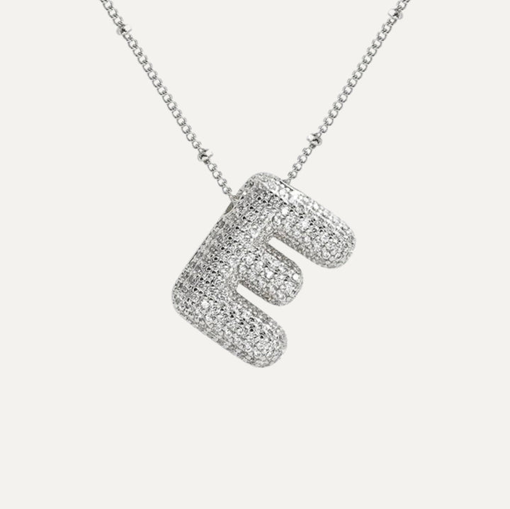 Savannah | Collana con Lettera a Bolla in Diamante