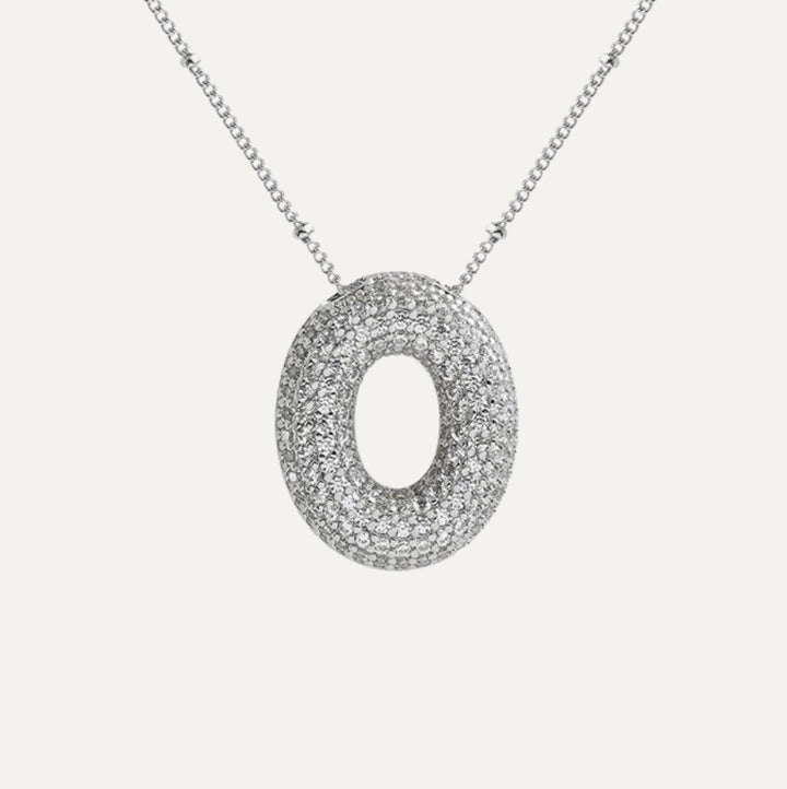 Savannah | Collana con Lettera a Bolla in Diamante