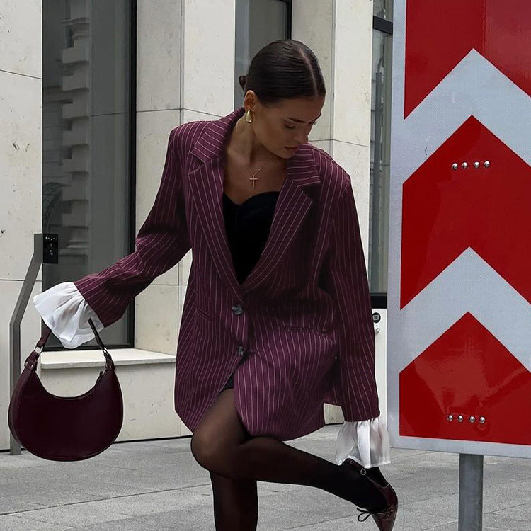 FIORA - Giacca da Suit Rosso Vino