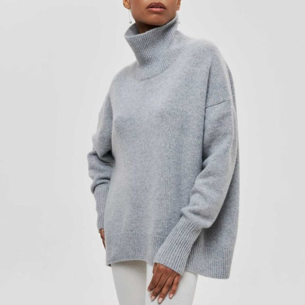Katrielle - comodo pullover con colletto alto
