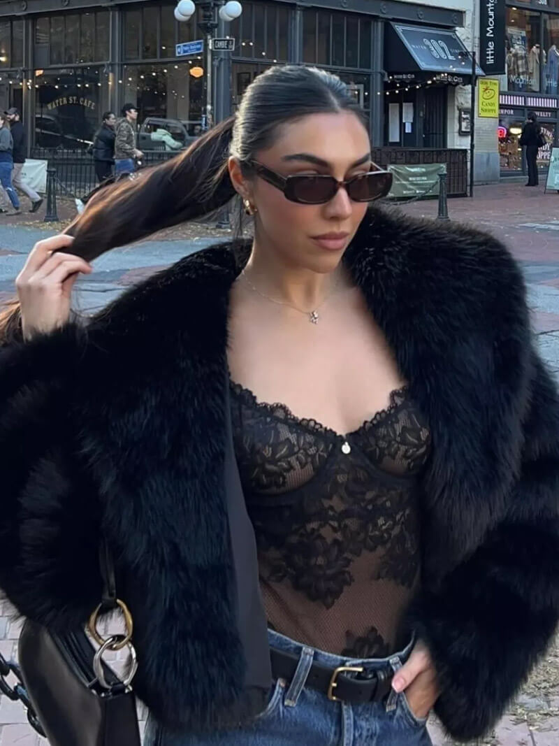 Cappotto in Pelliccia Sintetica Jenna