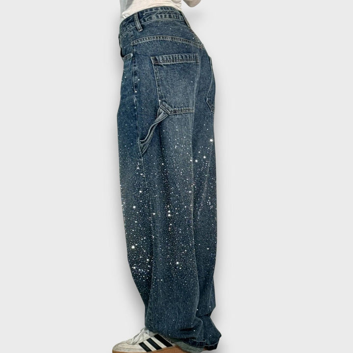 Nolene – Jeans con finitura scintillante e carattere urbano