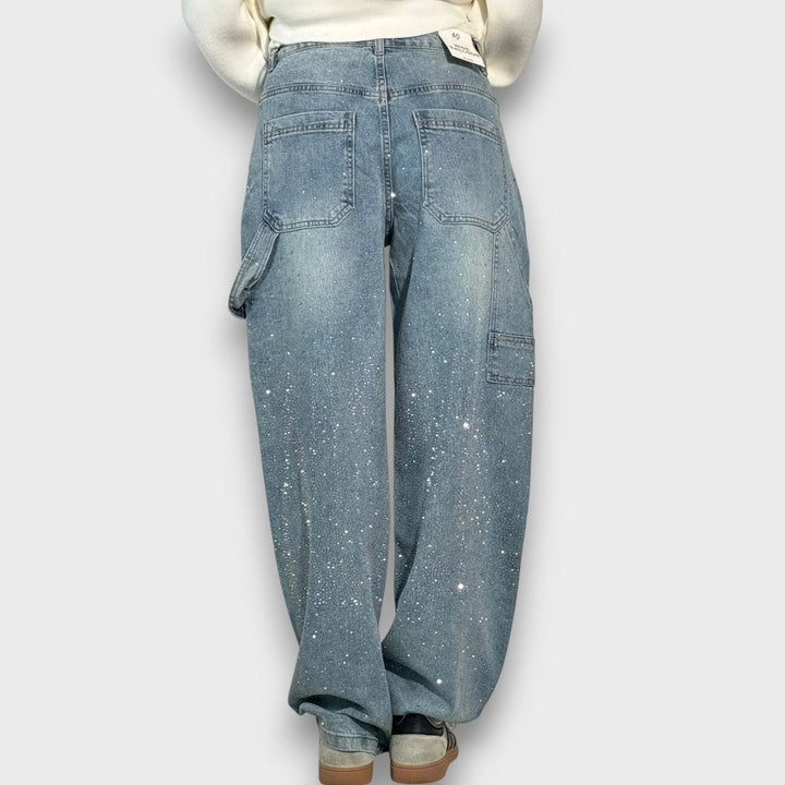 Nolene – Jeans con finitura scintillante e carattere urbano